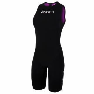 Women's Steamline Sleeveless Swimskin - BLACK/PURPLE Veľkosť: L