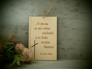 197 tabuľka - výrok sv.Ján s kríža