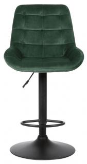 Barová stolička CHIRO NEW, látka VELVET tmavá zelená