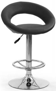 Barová stolička H-15, ekokoža čierna