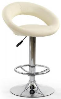 Barová stolička H-15, ekokoža krémová