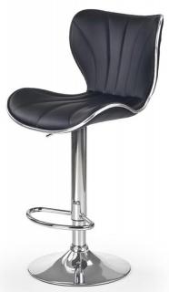 Barová stolička H-69, ekokoža čierna