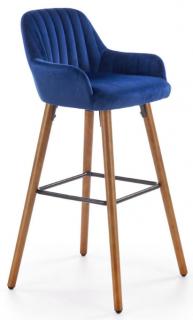Barová stolička H-93, látka granátová