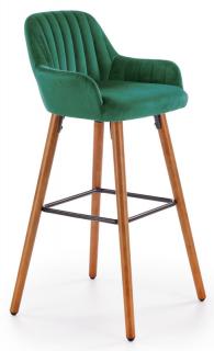 Barová stolička H-93, látka tmavá zelená