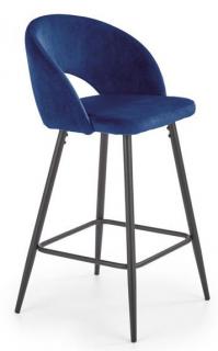 Barová stolička H-96, látka VELVET granátová