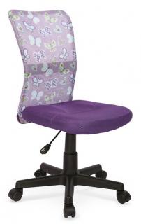 Detská stolička DINGO, látka fialová/sieťovina vzorovaná