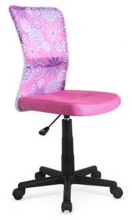 Detská stolička DINGO, látka ružová/sieťovina vzorovaná