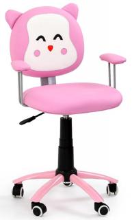 Detská stolička KITTY, ekokoža ružová