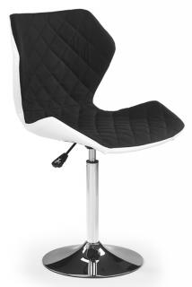Detská stolička MATRIX 2, látka čierna/ekokoža biela