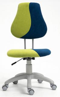 Detská stolička RAIDON, látka zelená/látka modrá