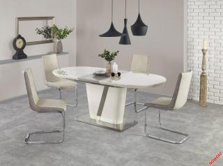 Jedálenský stôl IBERIS rozkladací krém/šedá