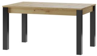Jedálenský stôl LUCAS 40, dub artisan/čierna mat.