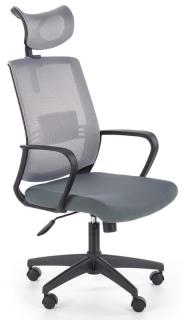 Kancelárska stolička ARSEN, látka sivá/sieťovina sivá