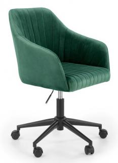 Kancelárska stolička FRESCO, látka VELVET tmavá zelená