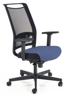 Kancelárska stolička GULIETTA, látka modrá/sieťovina čierna