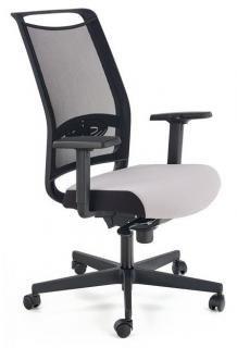 Kancelárska stolička GULIETTA, látka sivá/sieťovina čierna