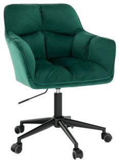 Kancelárska stolička HAGRID, látka VELVET smaragdová