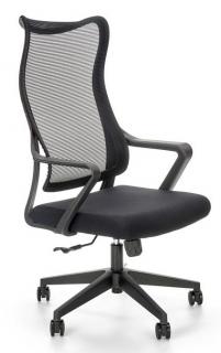 Kancelárska stolička LORETO, sieťovina čierna/látka čierna