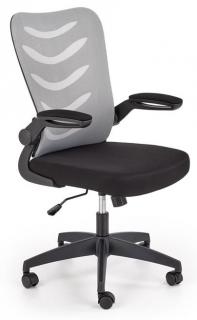 Kancelárska stolička LOVREN, látka čierna/sieťovina sivá