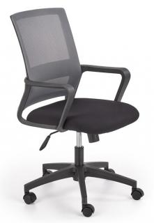 Kancelárska stolička MAURO, látka čierna/sieťovina sivá