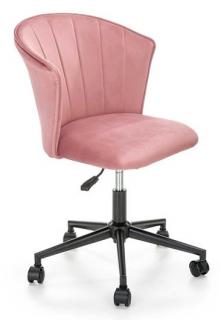 Kancelárska stolička PASCO, látka VELVET ružová