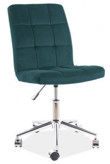 Kancelárska stolička Q-020 VELVET, látka BLUVEL 78 zelená