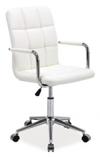 Kancelárska stolička Q-022, ekokoža biela