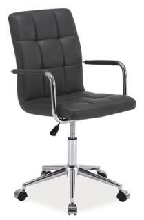 Kancelárska stolička Q-022, ekokoža sivá