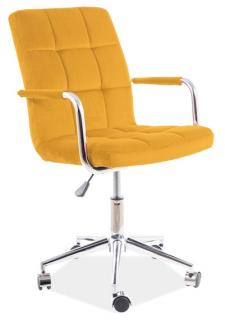 Kancelárska stolička Q-022 VELVET, látka BLUVEL 68 curry