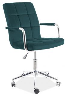 Kancelárska stolička Q-022 VELVET, látka BLUVEL 78 zelená
