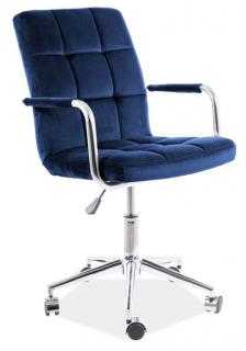 Kancelárska stolička Q-022 VELVET, látka BLUVEL 86 granátová