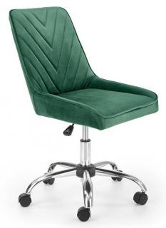 Kancelárska stolička RICO, látka VELVET tmavá zelená