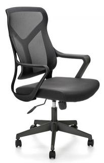 Kancelárska stolička SANTO, sieťovina čierna/látka čierna
