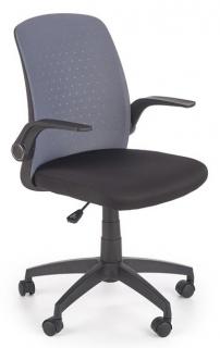 Kancelárska stolička SECRET, látka čierna/sieťovina sivá
