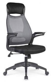 Kancelárska stolička SOLARIS, látka čierna/sieťovina sivá