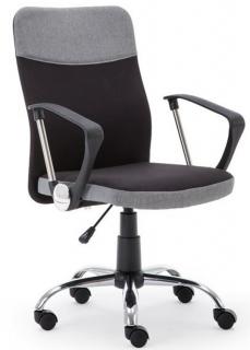 Kancelárska stolička TOPIC, látka sivá/látka čierna