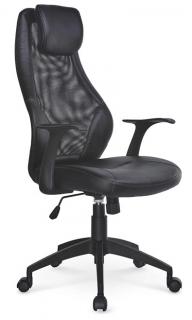 Kancelárska stolička TORINO, ekokoža čierna/sieťovina čierna