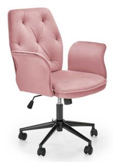 Kancelárska stolička TULIP, látka VELVET ružová