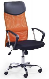 Kancelárska stolička VIRE, látka čierna/sieťovina oranžová