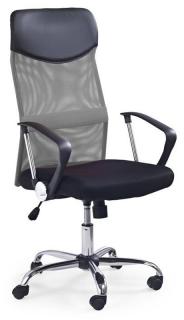 Kancelárska stolička VIRE, látka čierna/sieťovina sivá