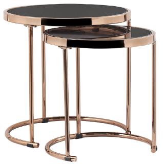 Konferenčný stolík MORINO, čierna/rose gold