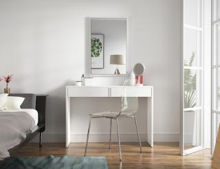 Toaletný stolík VIOLET so zrkadlom, biela