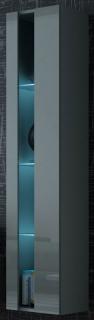 VIGO vitrína otvorená NEW sivá mat./sivá lesk Osvetlenie - LED: 3-LED modré