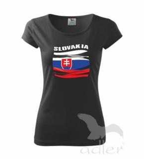 A.T. Tričko dámske Slovakia - čierne