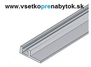 Dolný vodiaci profil S06N - jednokoľaj (dĺžka 3 m - svetlý bronz)