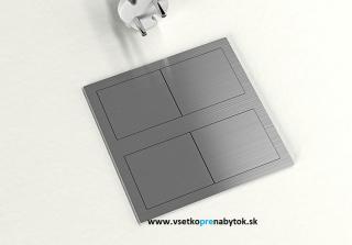 Kancelárska zásuvka VersaHit, čierna (2x elektrická zásuvka 220V)