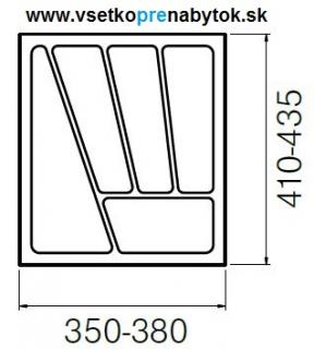 Príborník MINI pre šírku skrinky 450 mm (380x435mm (min.350x410mm) - šedý)