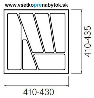 Príborník MINI pre šírku skrinky 500 mm (430x435mm (min.410x410mm) - biely)