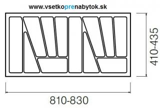 Príborník MINI pre šírku skrinky 900 mm (830x435mm (min.810x435mm) - šedý)