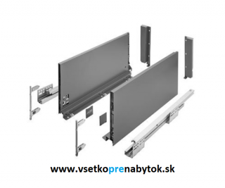 Sada AXIS PRO "D", výška H-200mm (dĺžka 300 mm - antracit)